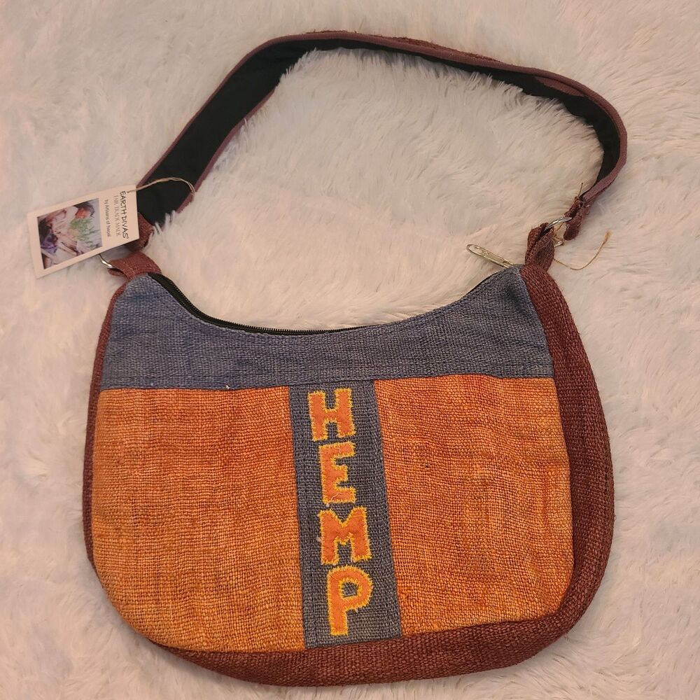 Earth Divas Eco Hippie Boho Handbag Fair Trade Unique Hemp Shoulder Nepal New